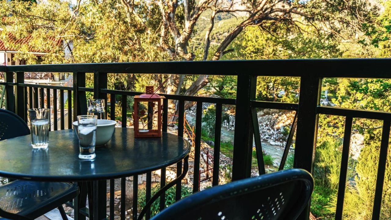 Steinturm Mit Dach-Terrasse Zwischen Fluss, Meer Und Gebirge- Spiti Pirgos Paralia Sergoulas Ngoại thất bức ảnh